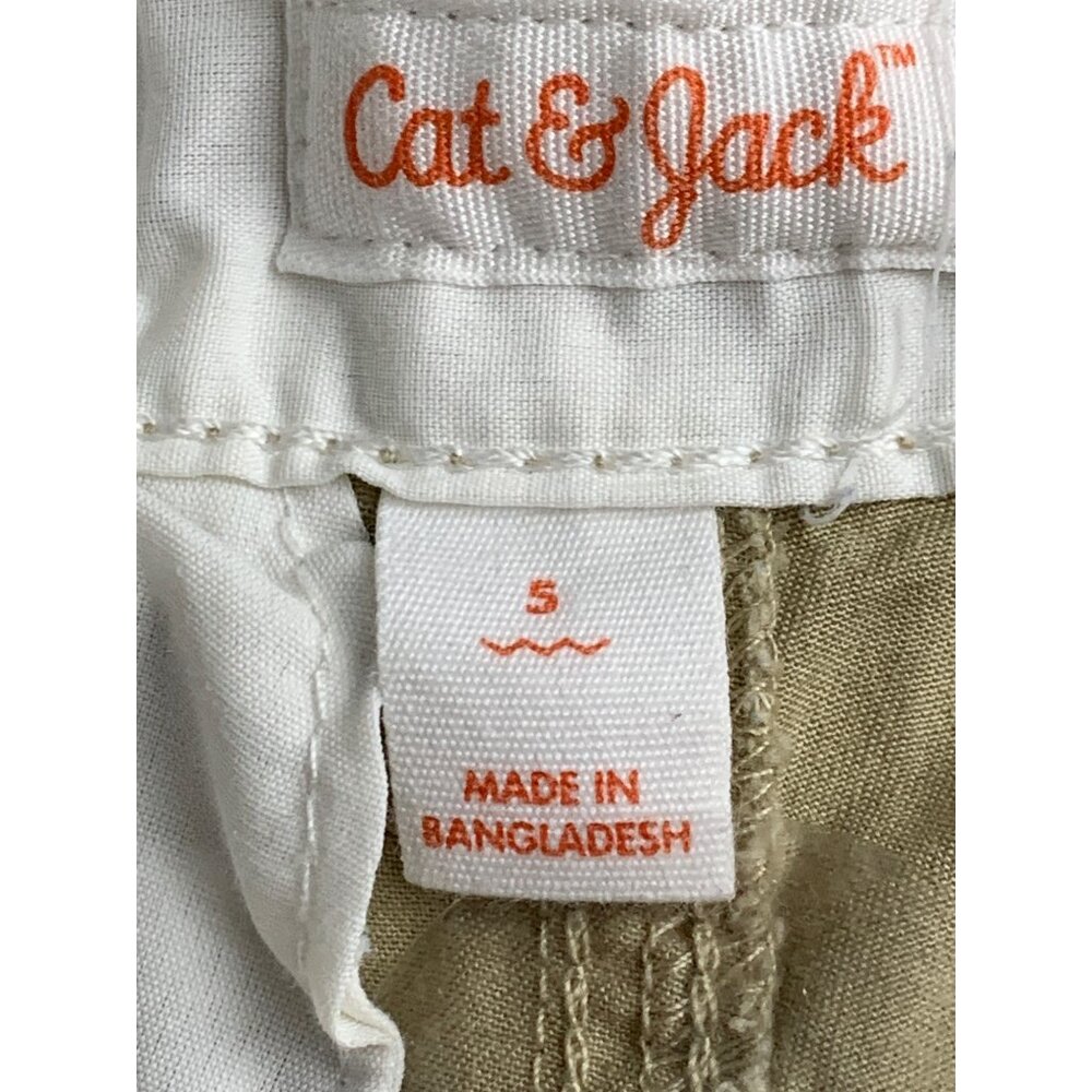 Cat & Jack Kids Boys Beige Chino Shorts With Pockets Cotton Size 5 - Picture 7 of 11